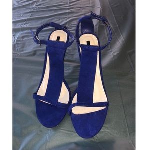 Royal blue sandal heels